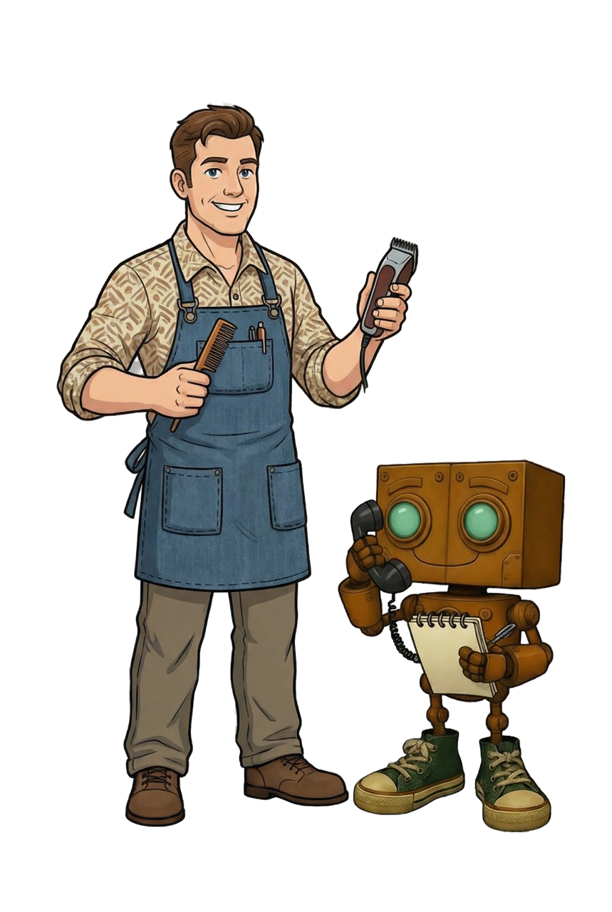 Barber assistant illustration