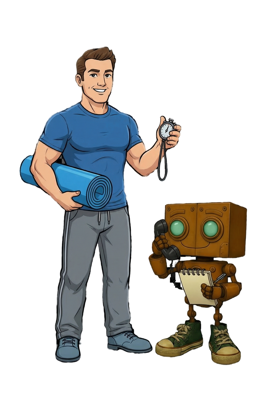 Fitness trainer assistant illustration