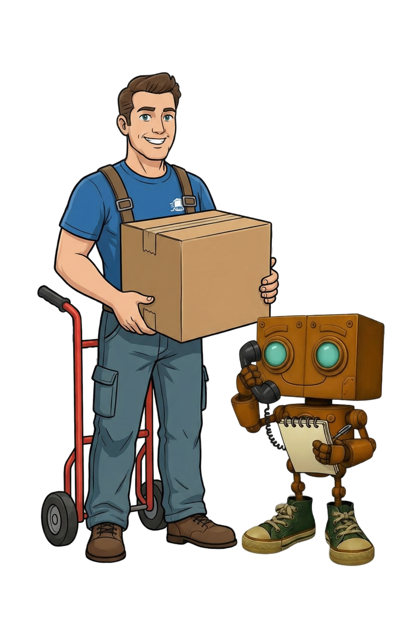 Moving company assistant illustration